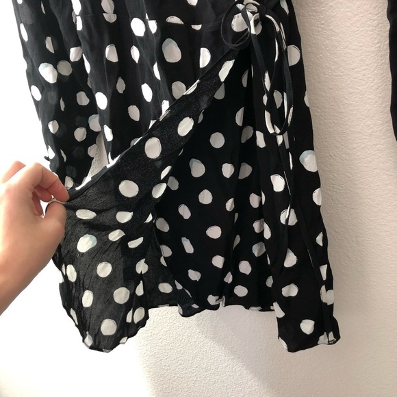 Topshop Polka Dot Wrap Dress - Picture 5 of 7